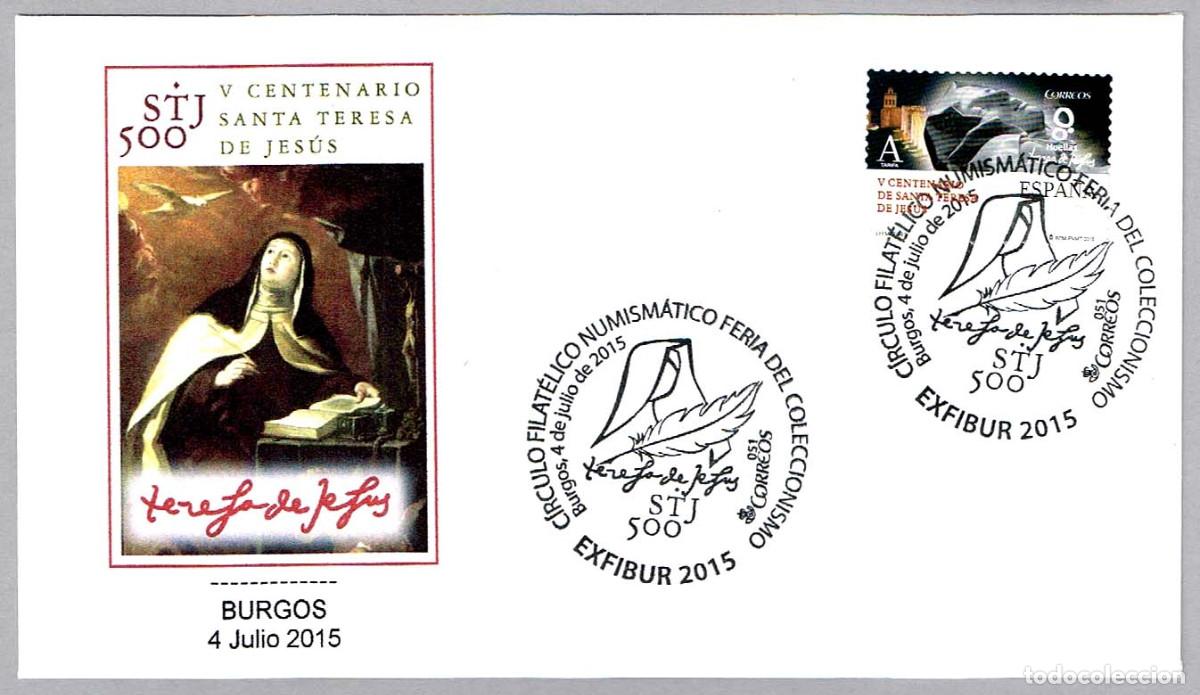 Sellos: Matasellos V CENTENARIO SANTA TERESA DE JESUS. Burgos 2015