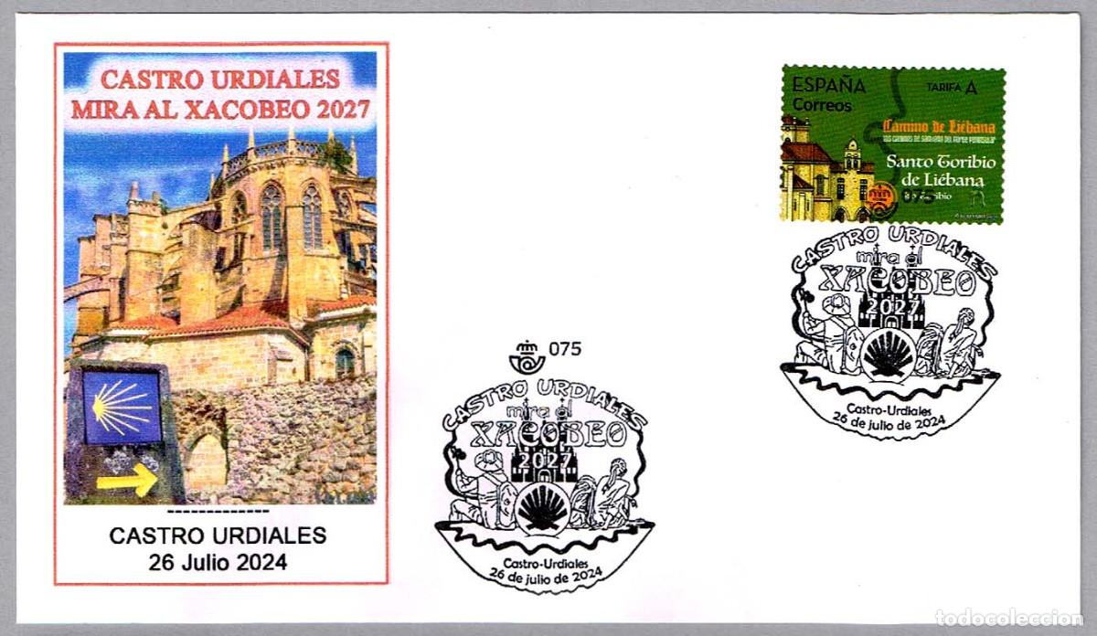Sellos: Matasellos XACOBEO 2027 - SANTIAGO. Castro Urdiales, Cantabria, 2024