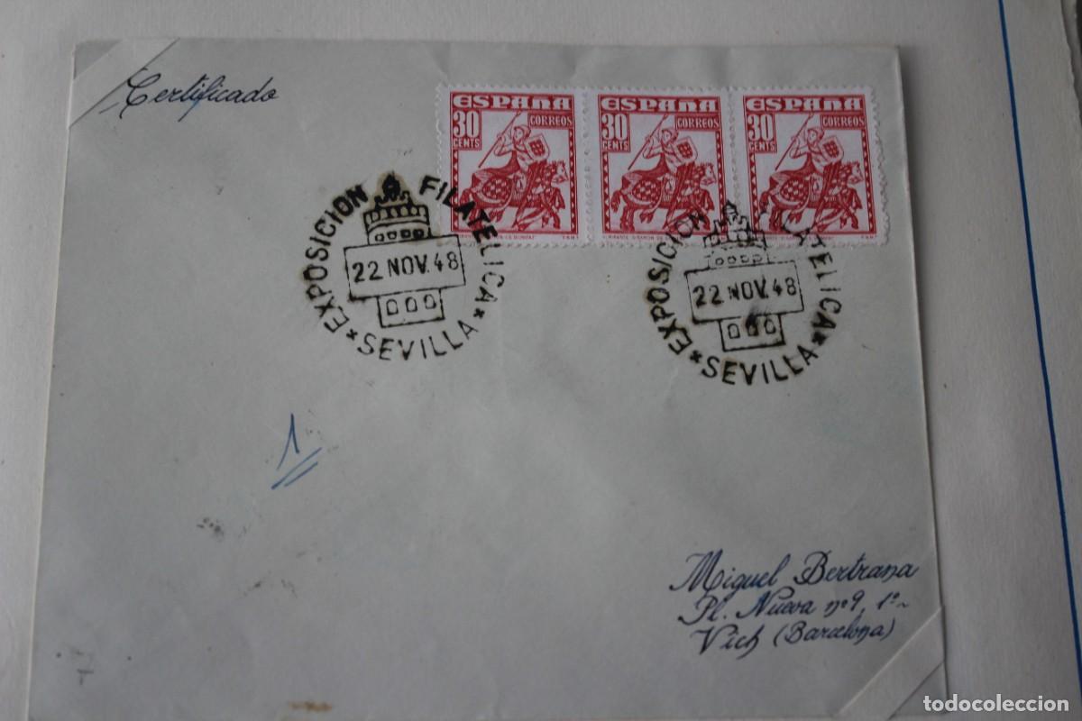 Sellos: MATASELLOS CONME. EXPOSICION FILATELICA SEVILLA 22 NOVIEMBRE 1948-EDIF:1034