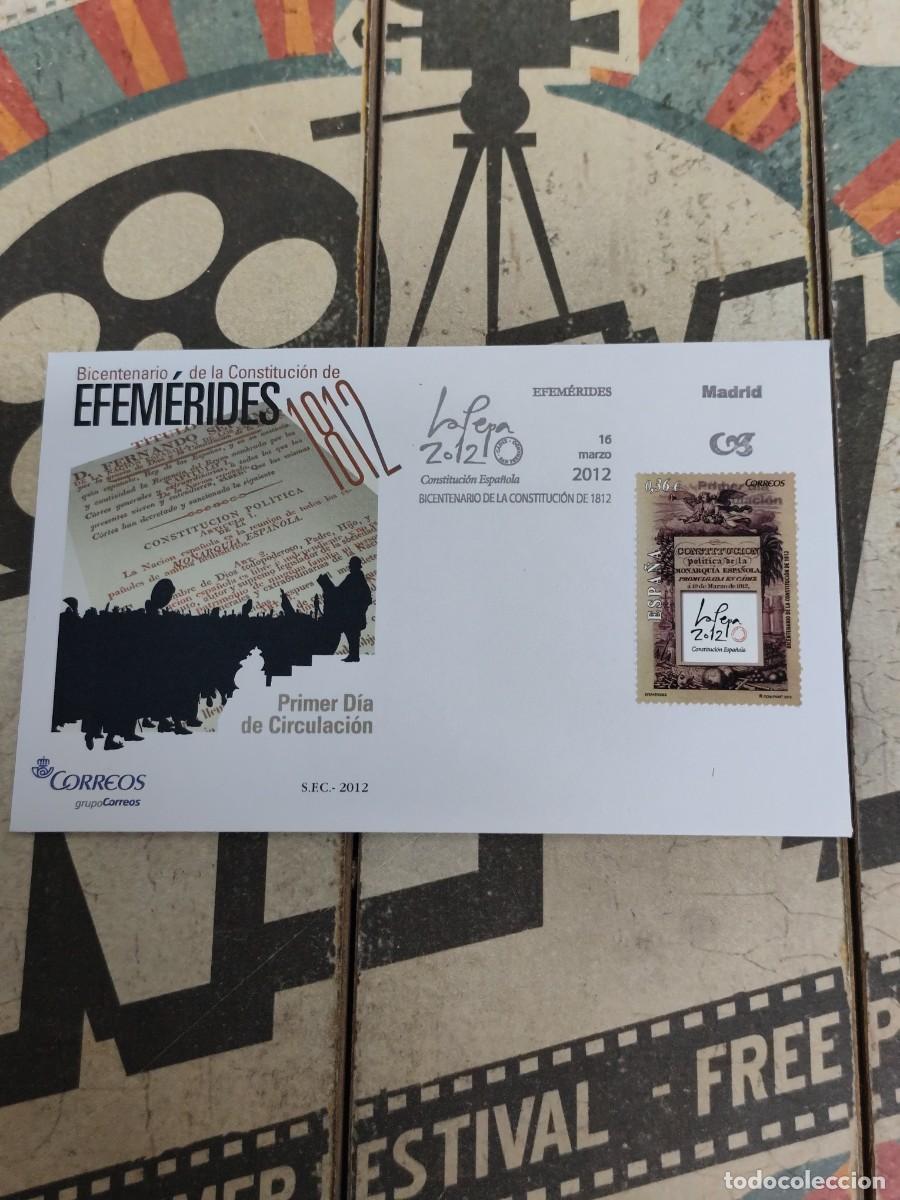 Sellos: 346 Efemerides Bicentenario de la Constituci&oacute;n de 1812 16/3/12 Sobre primer d&iacute;a