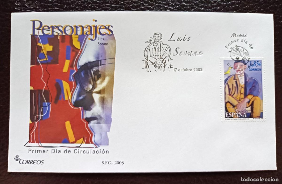 Sellos: Sobre Primer Dia. Personajes. Luis Seoane. 17 Octubre 2003. Edifil 4026.