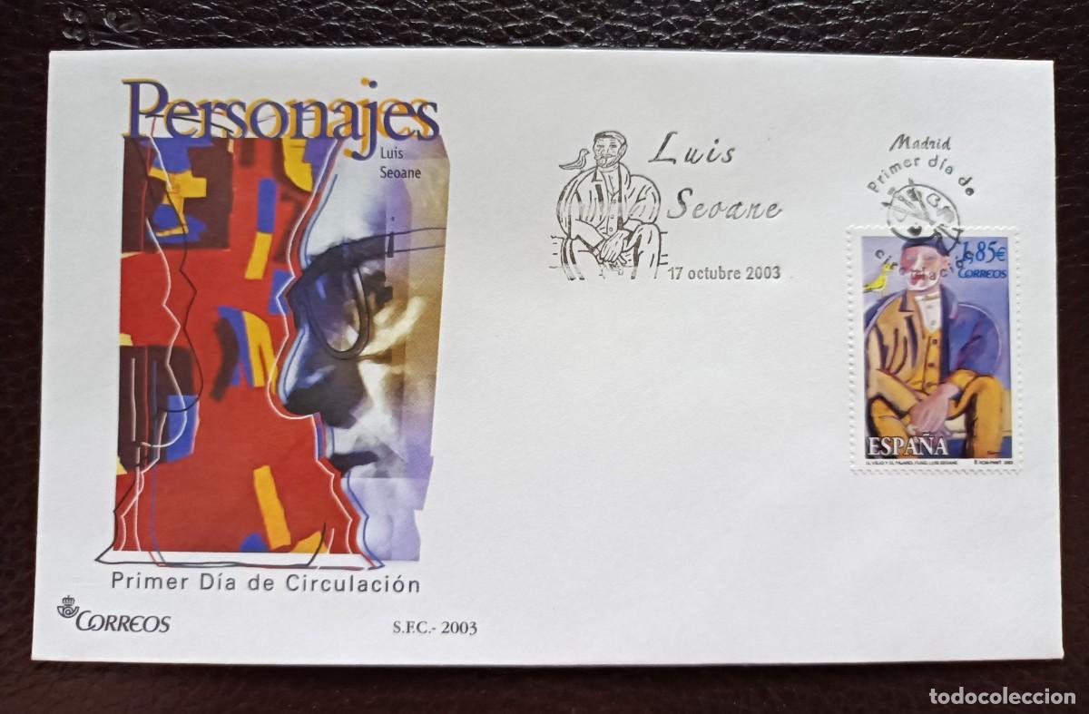 Sellos: Sobre Primer Dia. Personajes. Luis Seoane. 17 Octubre 2003. Edifil 4026.