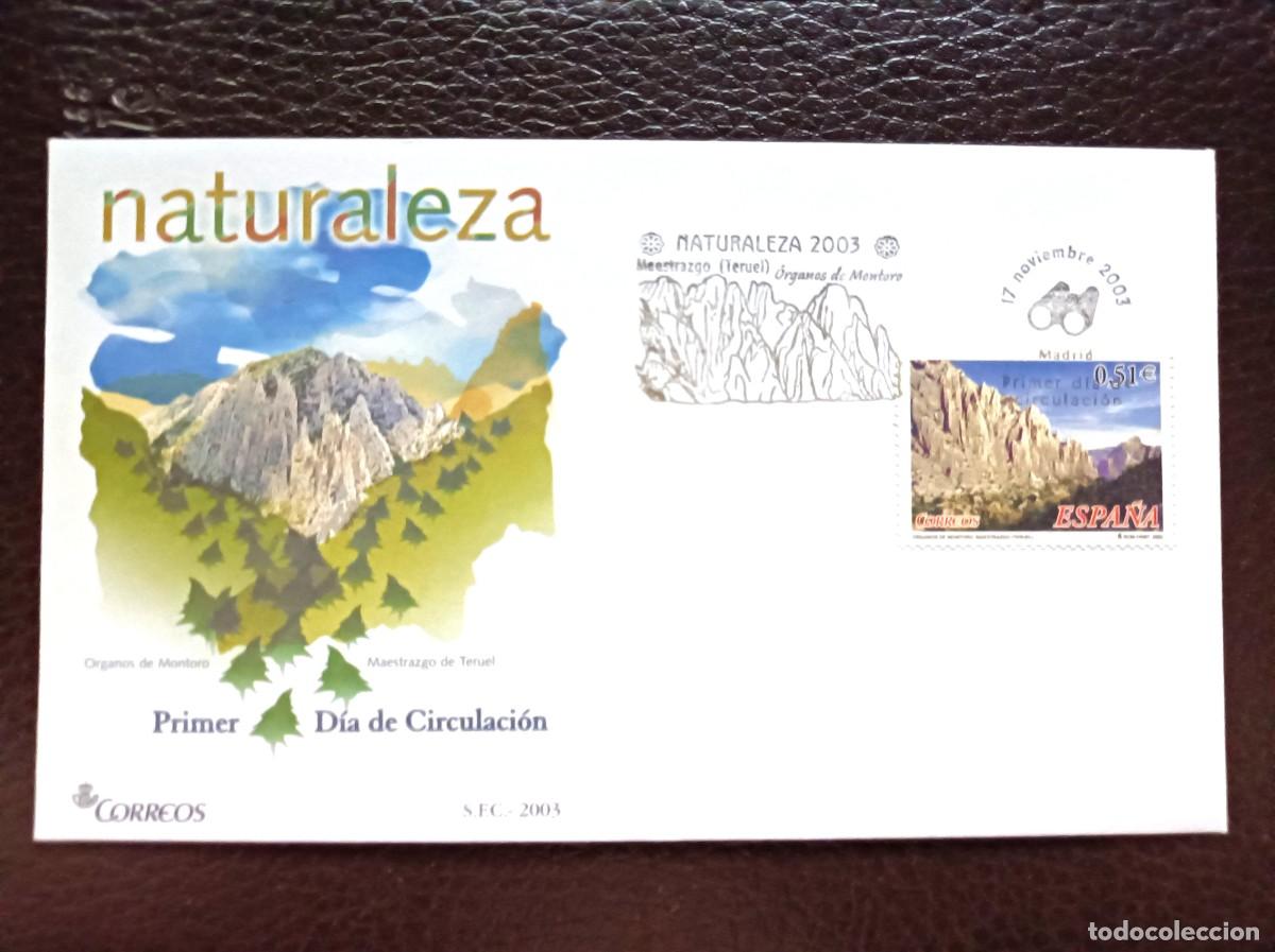 Sellos: S. Primer Dia. Naturaleza. &Oacute;rganos de Montoro. Maestrazgo (Teruel). 17 Noviembre 2003. Edifil 4035.