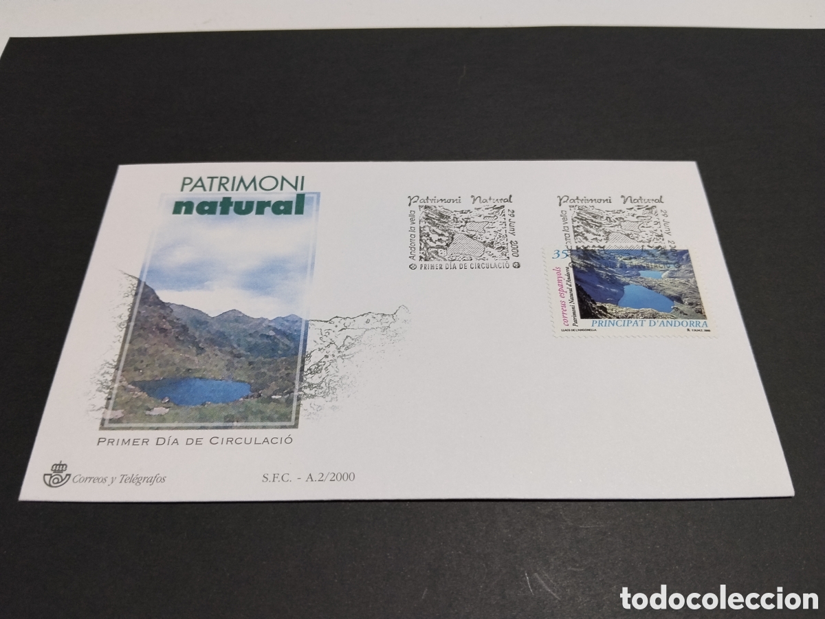 Sellos: Sobre primer d&iacute;a de circulaci&oacute;n patrimoni natural Andorra