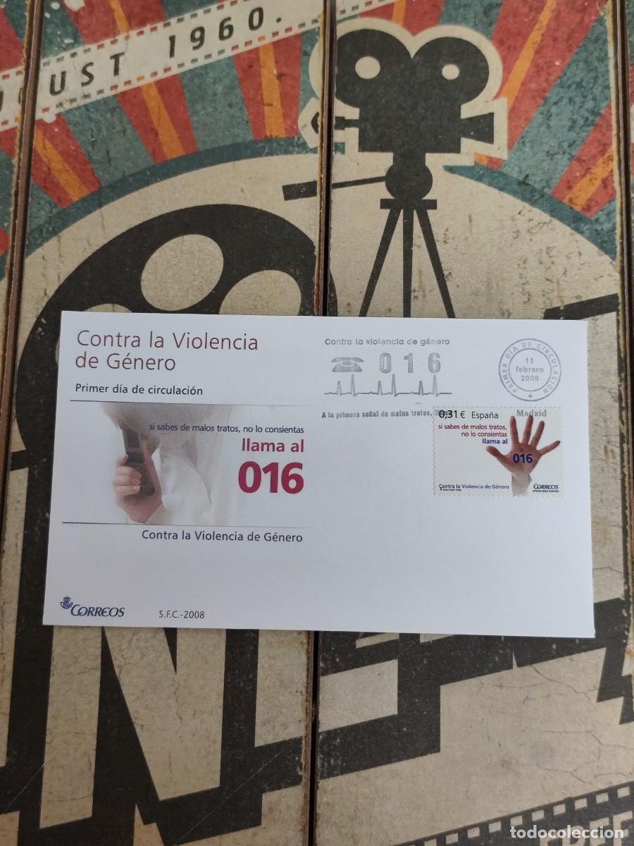 Sellos: 381 Contra la violencia de g&eacute;nero 11/2/08 Sobre primer d&iacute;a