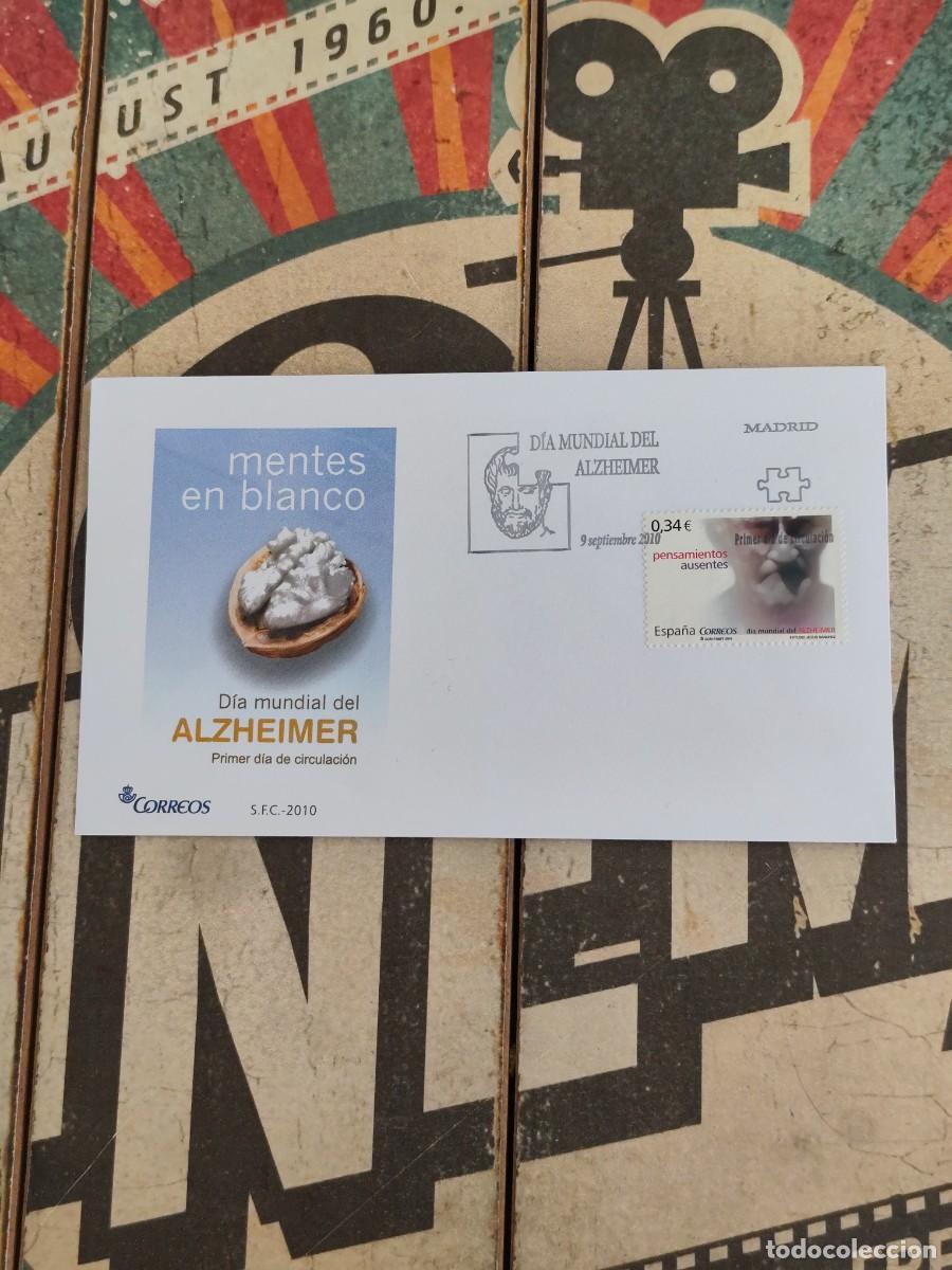 Sellos: 388 D&iacute;a Mundial del Alzheimer 9/9/10 Sobre primer d&iacute;a
