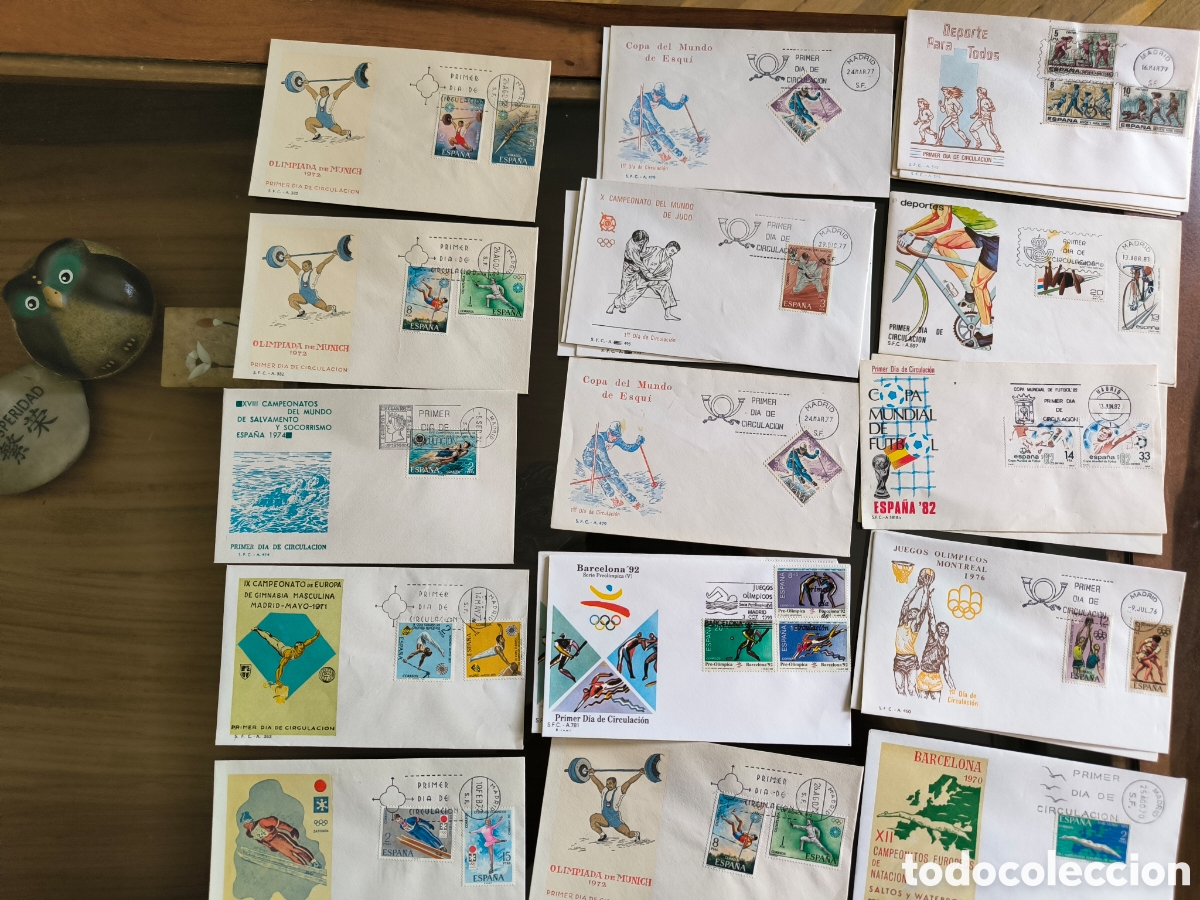 Sellos: 26 Sobres PDC Olimpiadas, Deportes etc