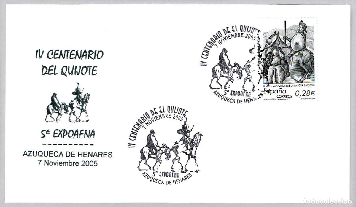 Sellos: Matasellos 400 A&Ntilde;OS PUBLICACION DE EL QUIJOTE. Azuqueca de Henares, Guadalajara, 2005