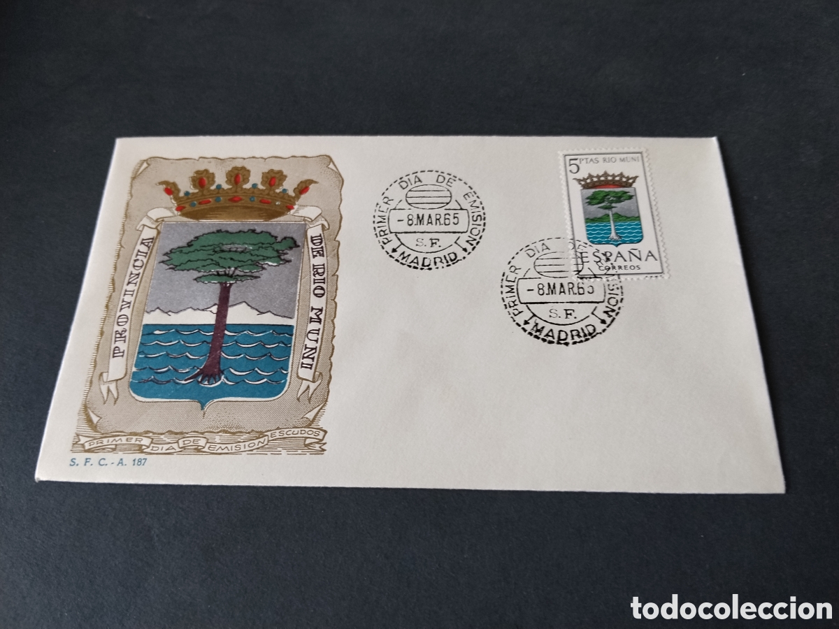 Sellos: Sobre primer d&iacute;a de circulaci&oacute;n provincia de R&iacute;o Muni