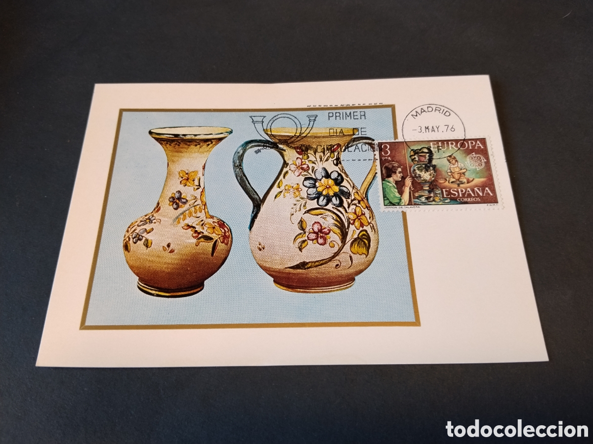 Sellos: Tarjeta postal primer d&iacute;a de circulaci&oacute;n cer&aacute;mica