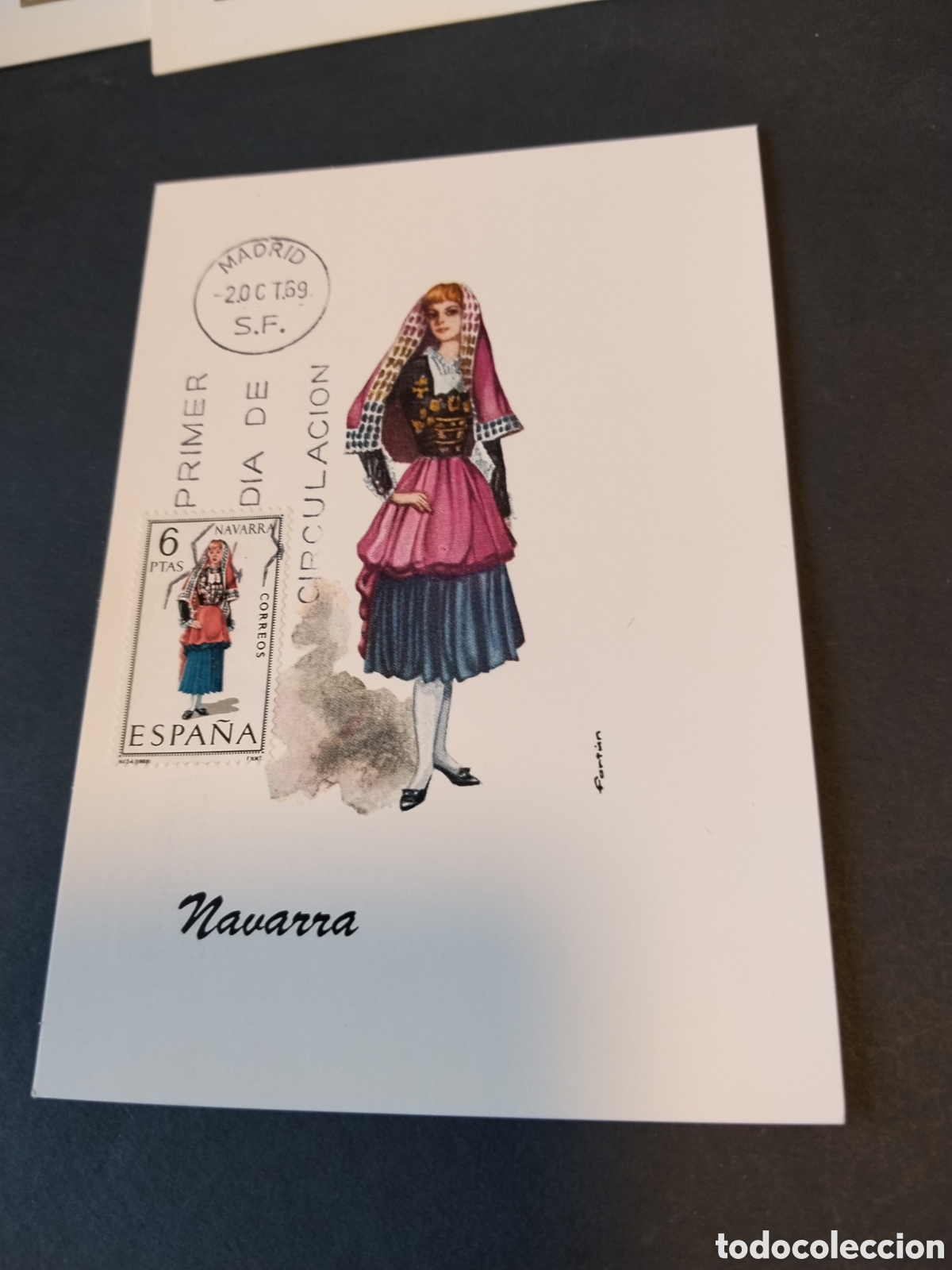 Sellos: Tarjeta postal primer d&iacute;a de circulaci&oacute;n Navarra