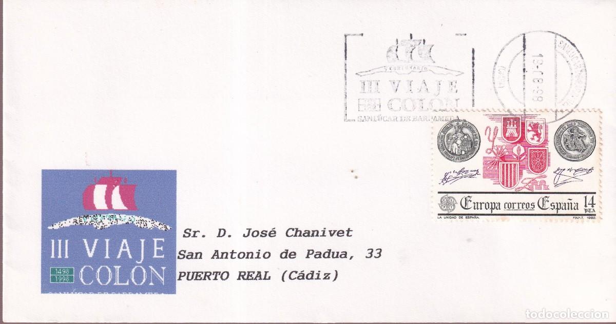 Sellos: III VIAJE COLON - 1998 - SANLUCAR DE BARRAMEDA
