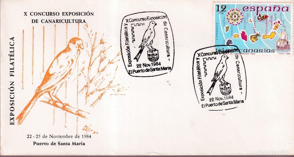Sellos: EL PUERTO DE SANTA MARIA 1984 - X CONCURSO EXPOSICION DE CANARICULTURA