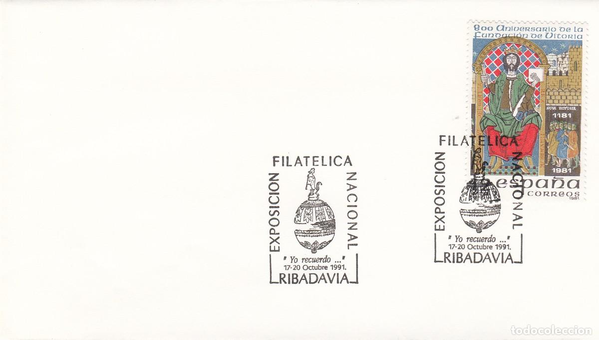 Selos: GALICIA -MATASELLOS EXPOSICI&Oacute;N FILAT&Eacute;LICA NACIONAL -RIBADAVIA - 1991
