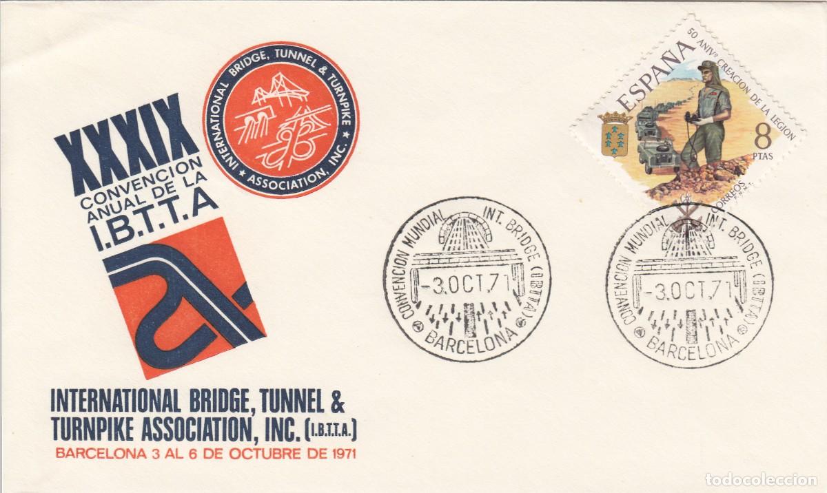 Sellos: MATASELLOS CONVENCI&Oacute;N MUNDIAL INT. BRIDGE - BARCELONA - 1971 - SELLO LEGI&Oacute;N