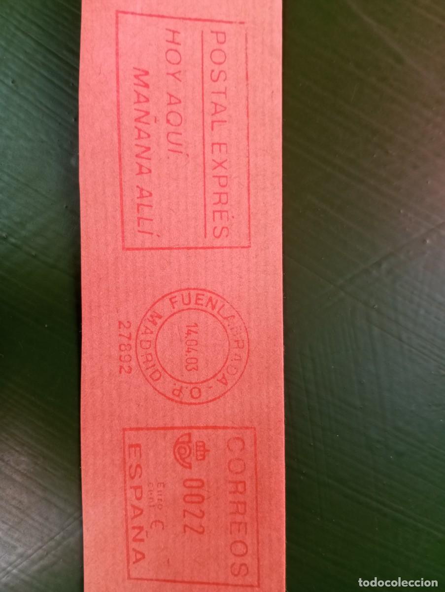 Sellos: ESPA&Ntilde;A 2003, MATASELLOS MEC&Aacute;NICO DE POSTAL EXPRESS, FUENLABRADA. FRAGMENTO