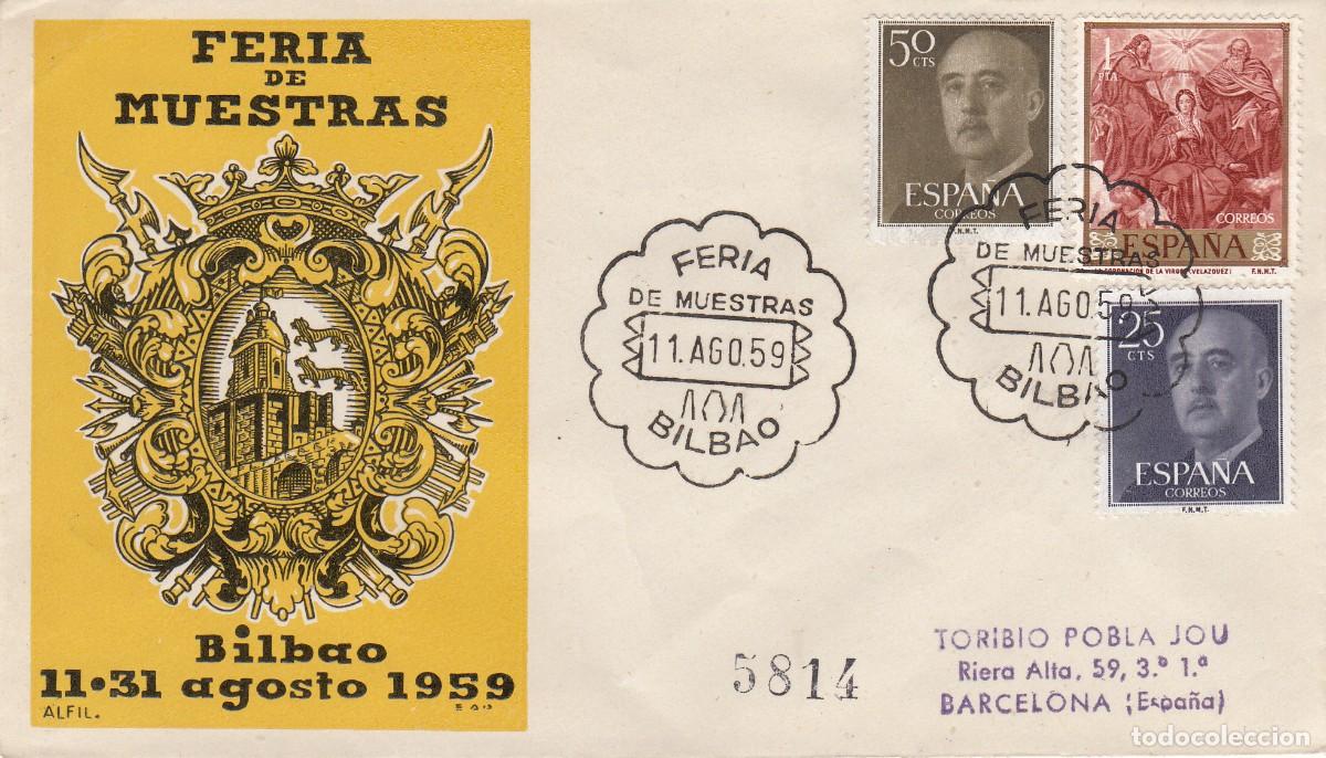 Sellos: MATASELLOS FERIA DE MUESTRAS DE BILBAO - 1959