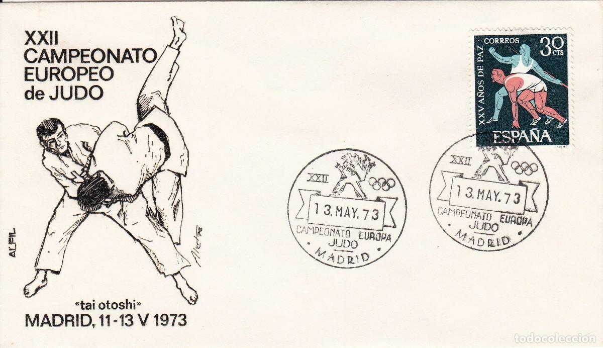 Sellos: MATASELLOS CAMPEONATO DE EUROPA DE JUDO -1973