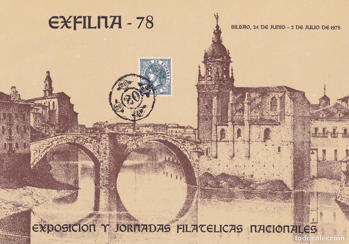Sellos: Bilbao 1978 - Exfilna 78 Exposici&oacute;n y Jornadas Filat&eacute;licas Nacionales - D&iacute;a del sello - Matasellos
