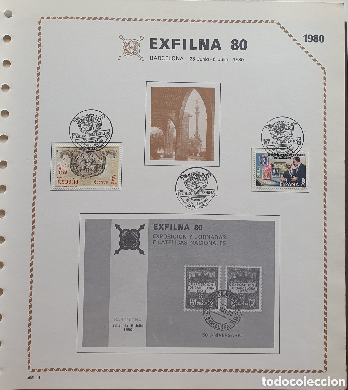 Sellos: Exfilna 80 Barcelona AEF 4