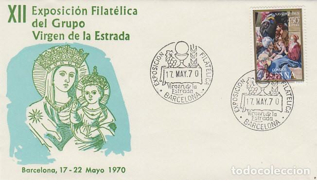 Sellos: A&Ntilde;O 1970, BARCELONA, VIRGEN DE LA ESTRADA, SOBRE DE ALFIL