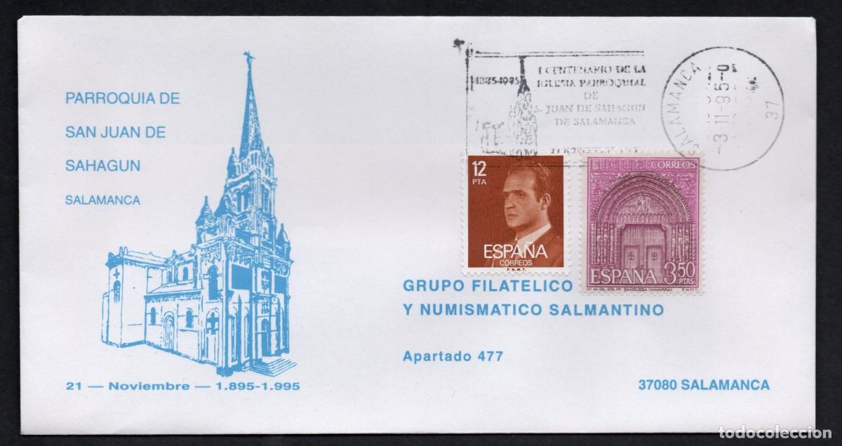 Sellos: SOBRE CONM. CENT. PARROQUIA SAN JUAN DE SAHAGUN - SALAMANCA