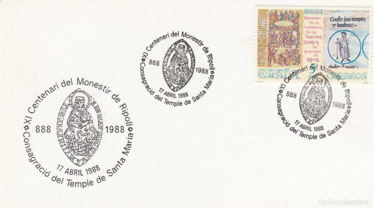 Sellos: MATASELLOS XI CENTENARI DEL MONESTIR DE RIPOLL - 1988