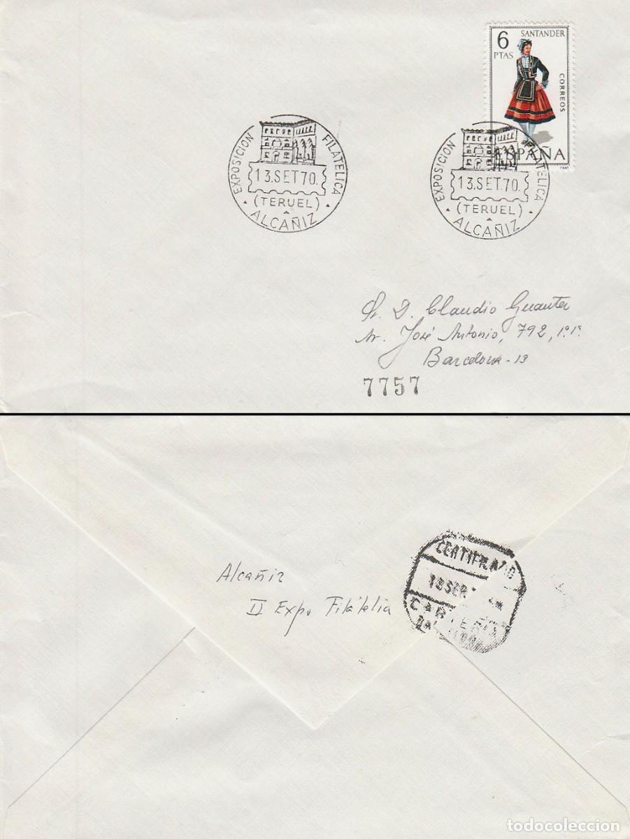 Sellos: A&Ntilde;O 1970, ALCA&Ntilde;IZ, SOBRE CIRCULADO