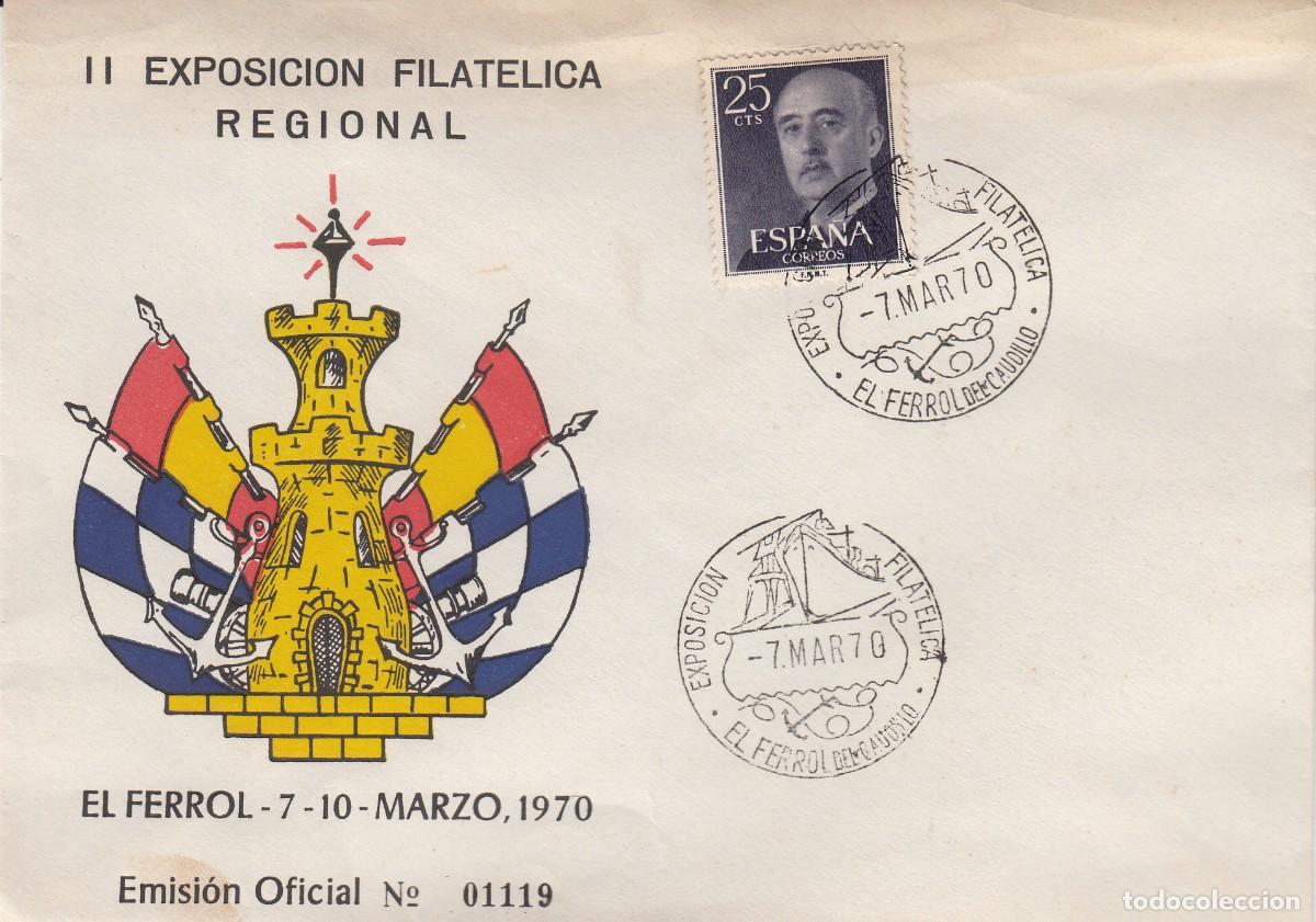 Sellos: GALICIA - MATASELLOS EXPOSICI&Oacute;N EXPOSICI&Oacute;N FILAT&Eacute;LICA REGIONAL - EL FERROL DEL CAUDILLO - 1970