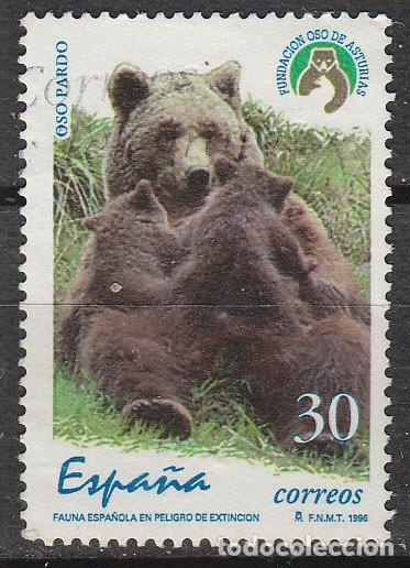 Sellos: Edifil n&ordm; 3412, oso pardo, usado