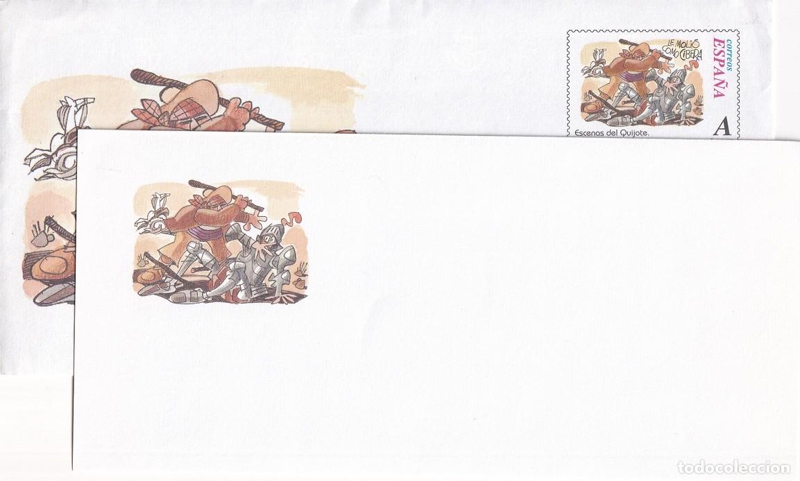 Sellos: Sobre 1998 Env&iacute;os nacionales - Escenas del Quijote - Correspondencia epistolar escolar + Folio