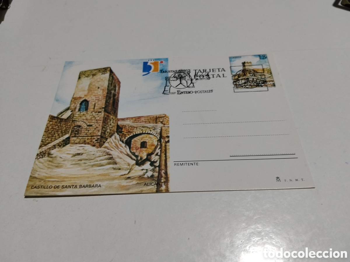 Sellos: Postal castillo de Santa B&aacute;rbara, Alicante