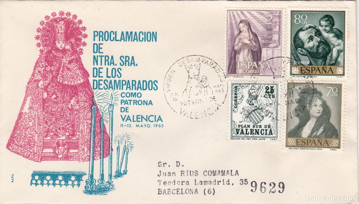 Sellos: MATASELLOS - PROCLAMACION NTRA. SRA DE LOS DESAMPARADOS -VALENCIA 1963