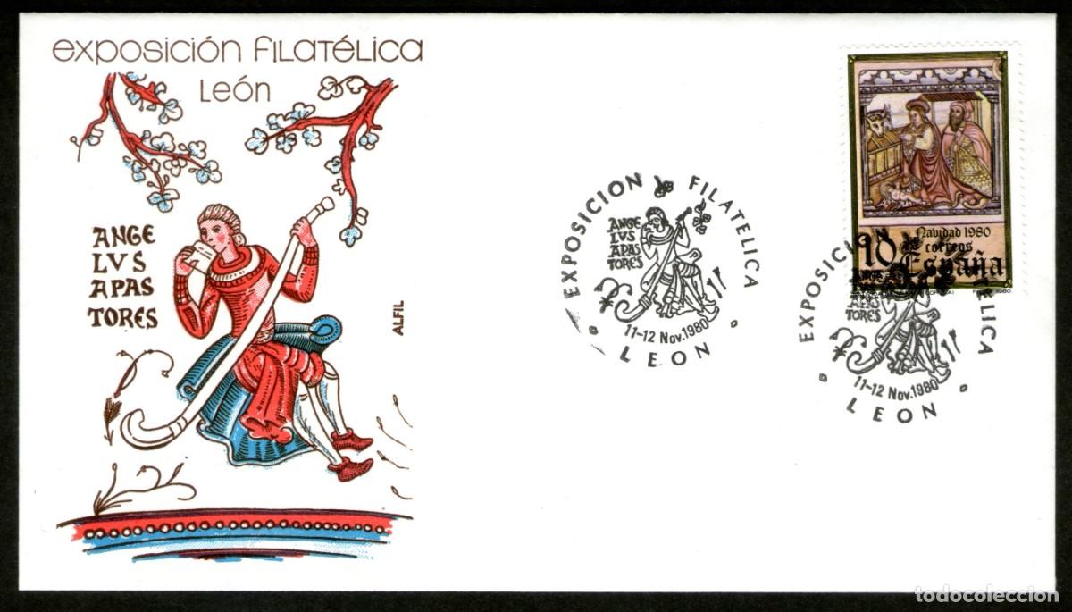 Sellos: SOBRE CONMEMORATIVO EXPOSICION FILATELICA ANGELUS A PASTORES - LEON 1980