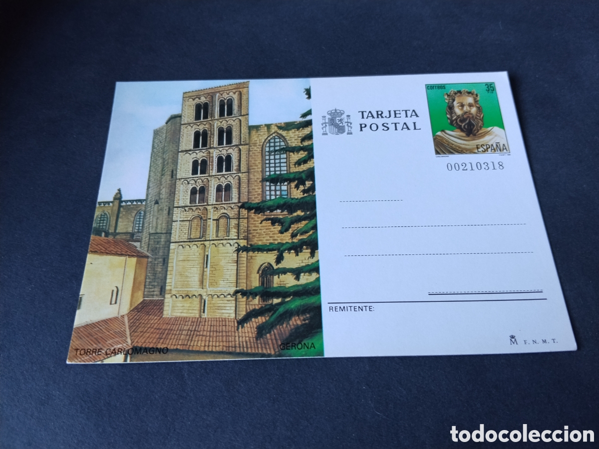 Sellos: Postal Torre Carlomagno,Gerona