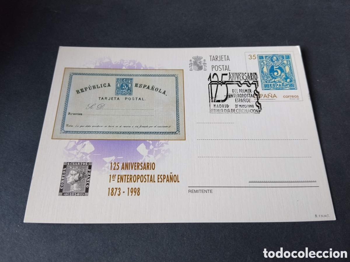 Sellos: Postal 125 Aniversario 1 enteropostal espa&ntilde;ol