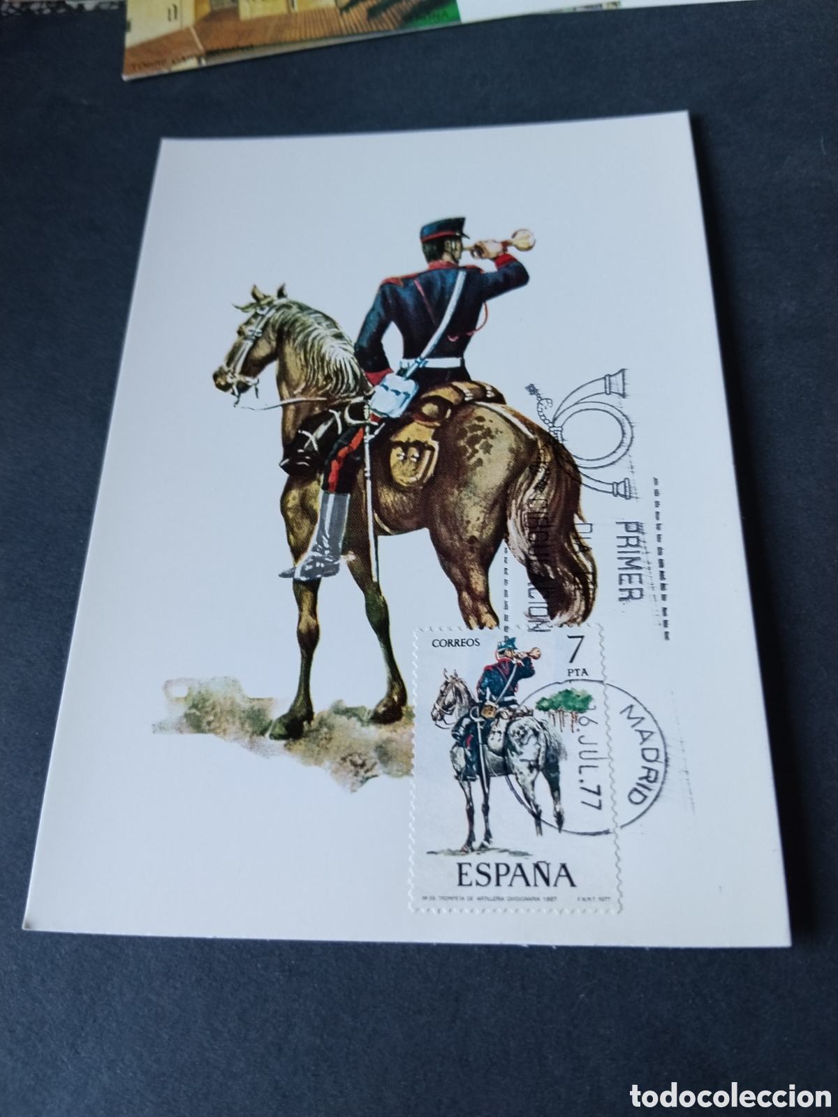 Sellos: Postal militar caballer&iacute;a
