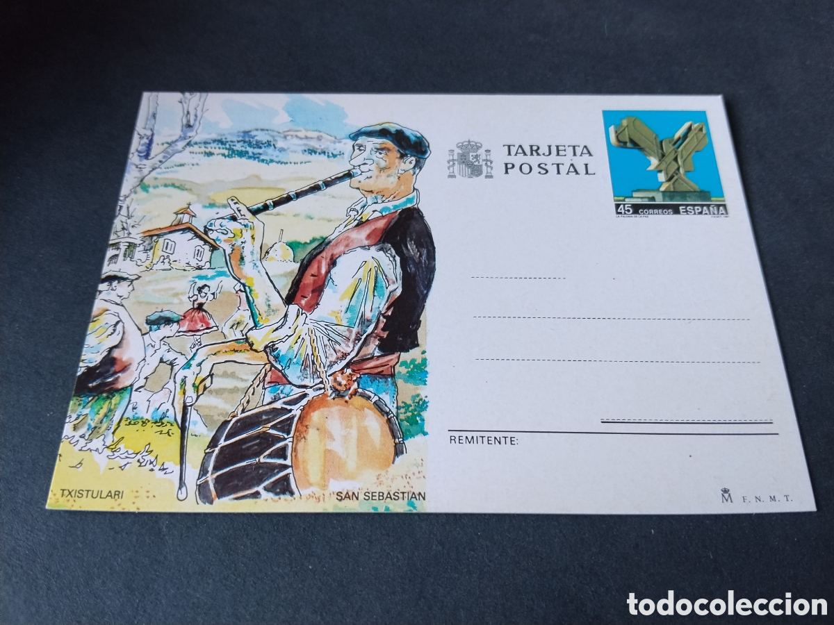 Sellos: Postal txistulari San Sebasti&aacute;n