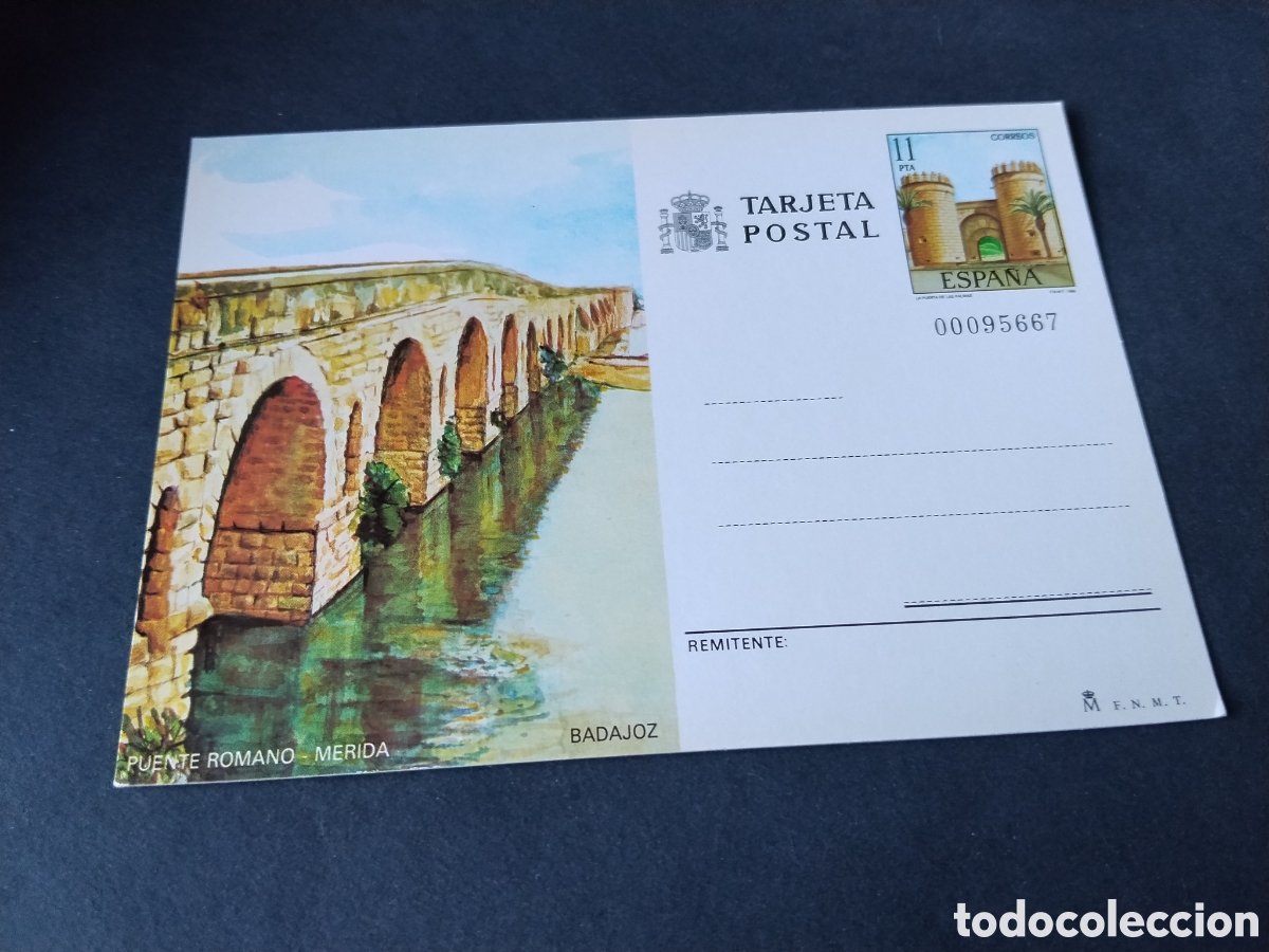 Sellos: Postal puente romano, M&eacute;rida Badajoz