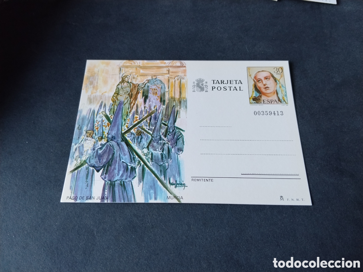 Sellos: Postal paseo de San Juan, Murcia