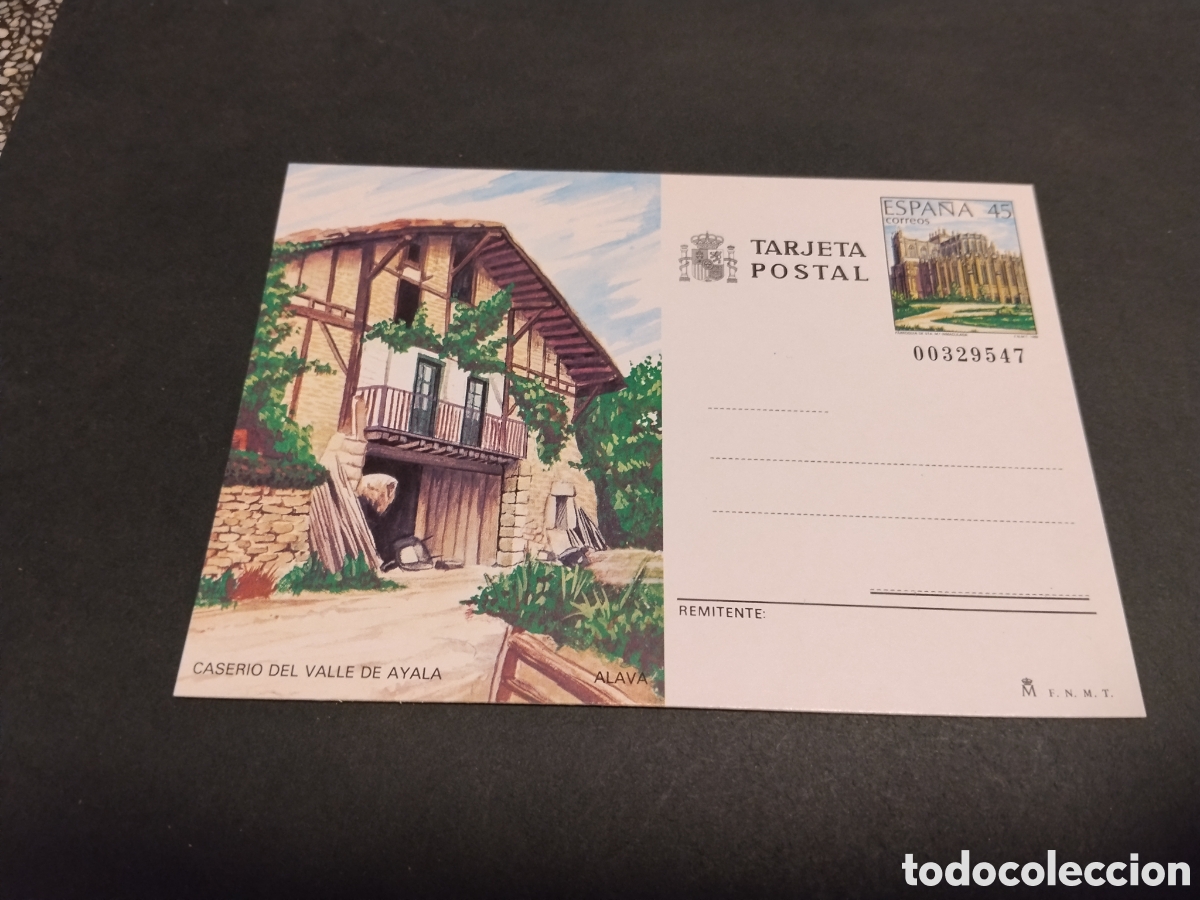 Sellos: Postal caser&iacute;o del valle de Ayala, &Aacute;lava - Foto 1