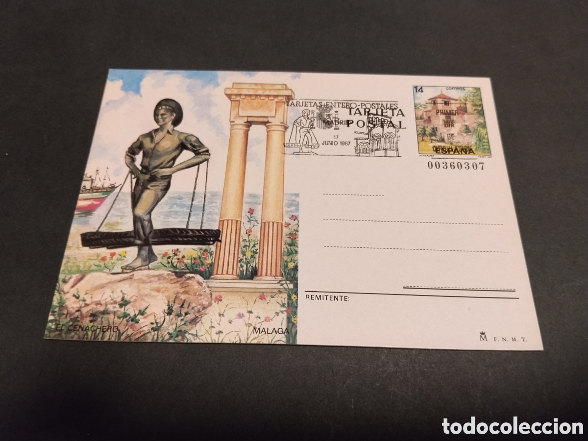 Sellos: Postal el cenachero, M&aacute;laga