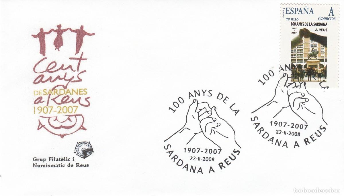 Sellos: MATASELLOS 100 ANYS DE LA SARDANA A REUS - 2008 - CON TUSELLO