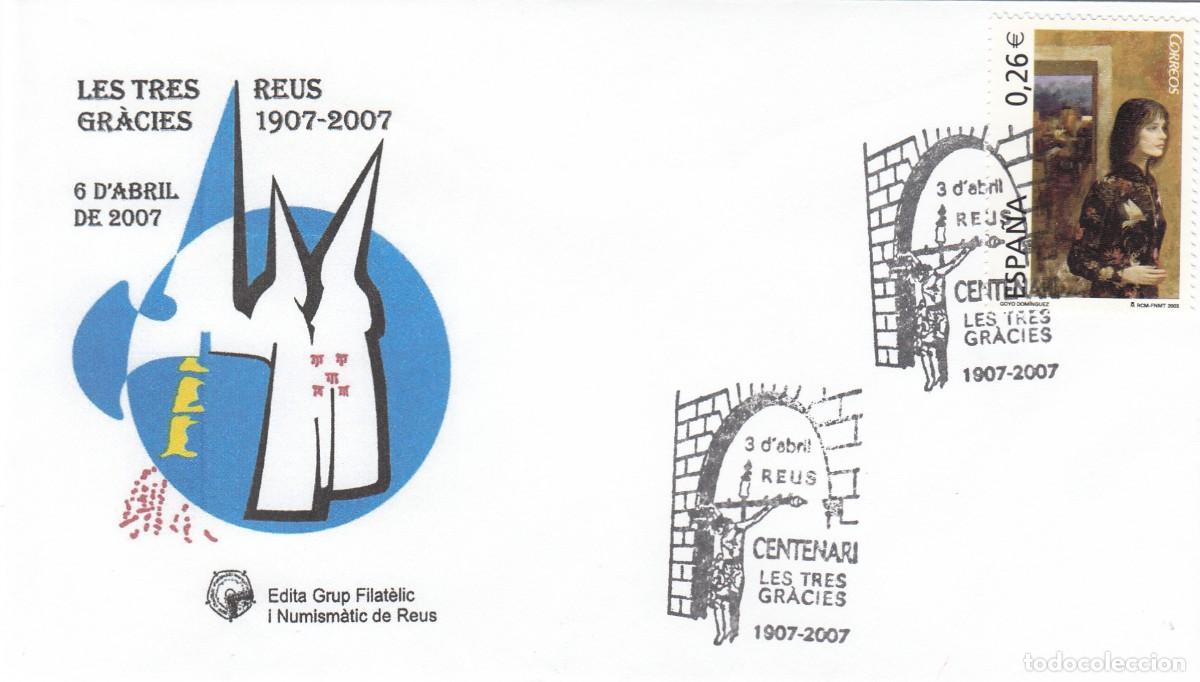Sellos: MATASELLOS SEMANA SANTA - LES TRES GR&Agrave;CIES A REUS - 2007