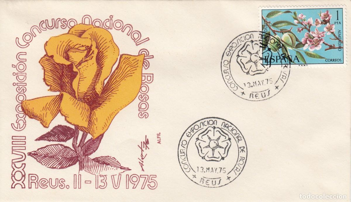 Sellos: MATASELLOS EXPOSICI&Oacute;N NACIONAL DE ROSAS - REUS - 1975