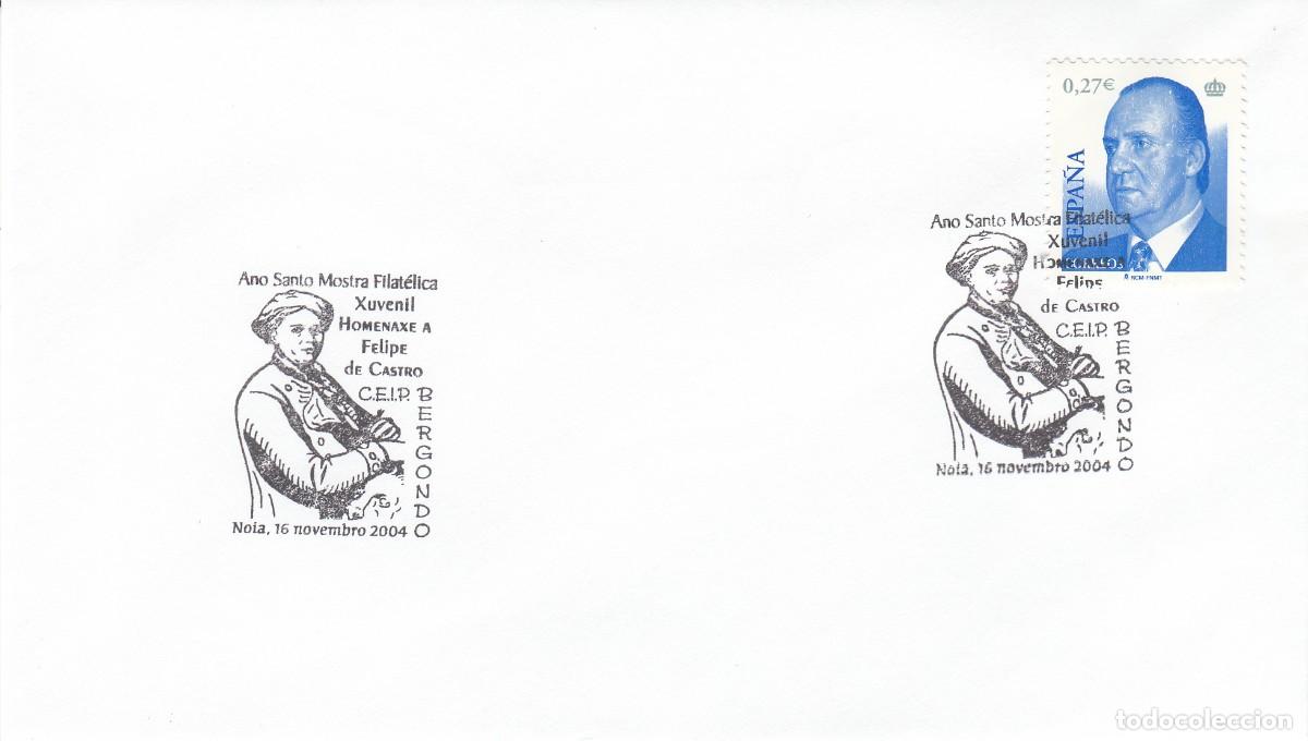 Sellos: GALICIA - MATASELLOS A&Ntilde;O SANTO HOMENAJE A FELIPE DE CASTRO -NOIA - 2004