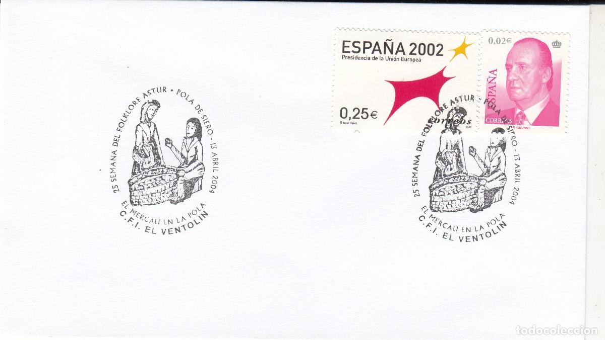 Sellos: ASTURIAS - MATASELLOS SEMANA DEL FLOKLORE ASTUR - POLA DE SIERO - 2004