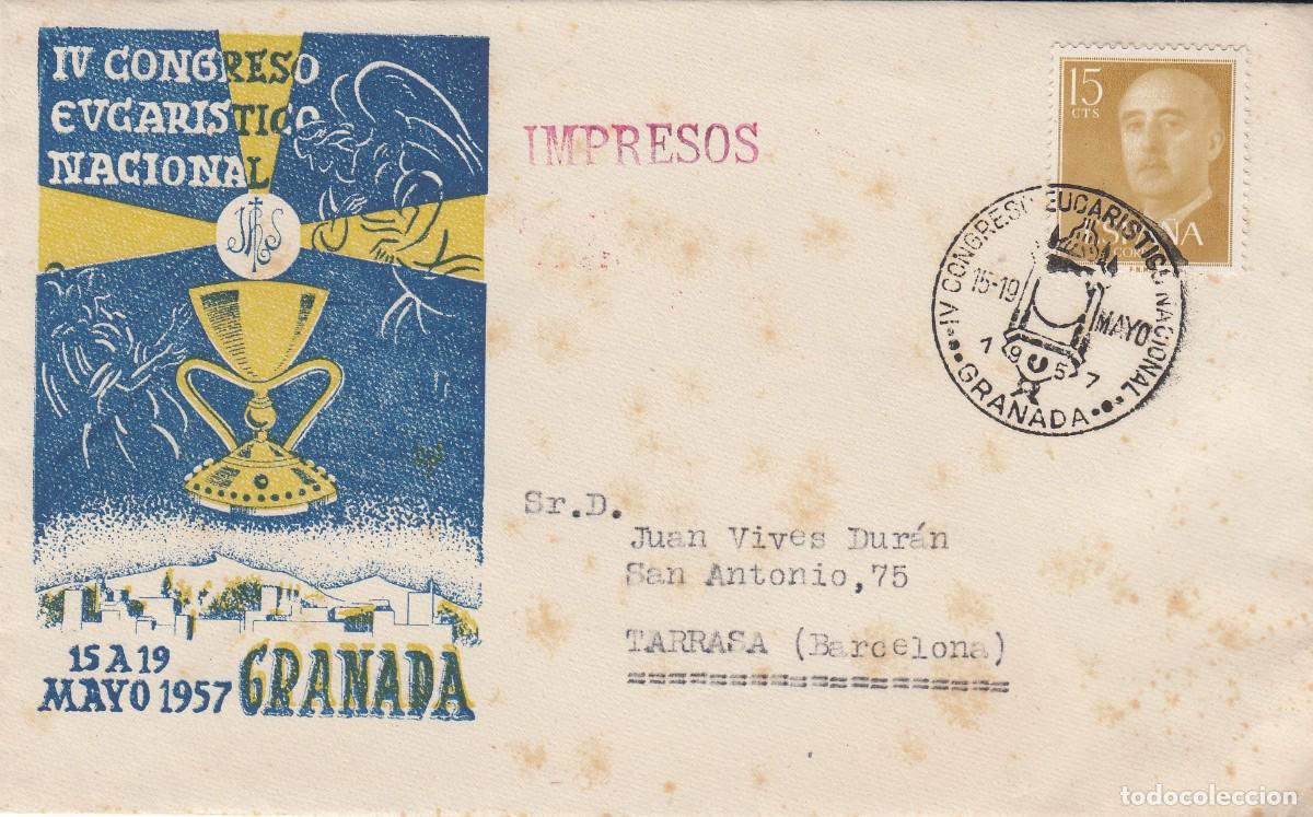 Sellos: MATASELLOS IV CONGRESO EUCAR&Iacute;STICO NACIONAL - GRANADA - 1957