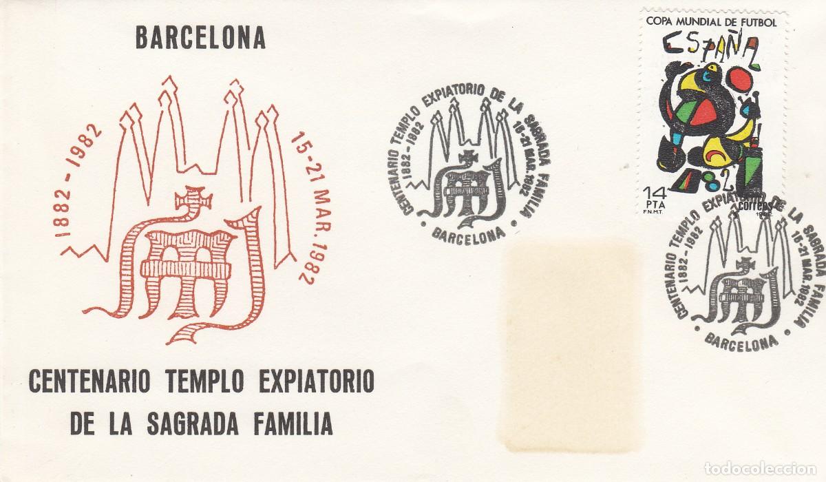 Sellos: MATASELLOS CENTENARIO TEMPLO EXPIATORIO SAGRADA FAMILIA - GAUD&Iacute; - BARCELONA - 1982