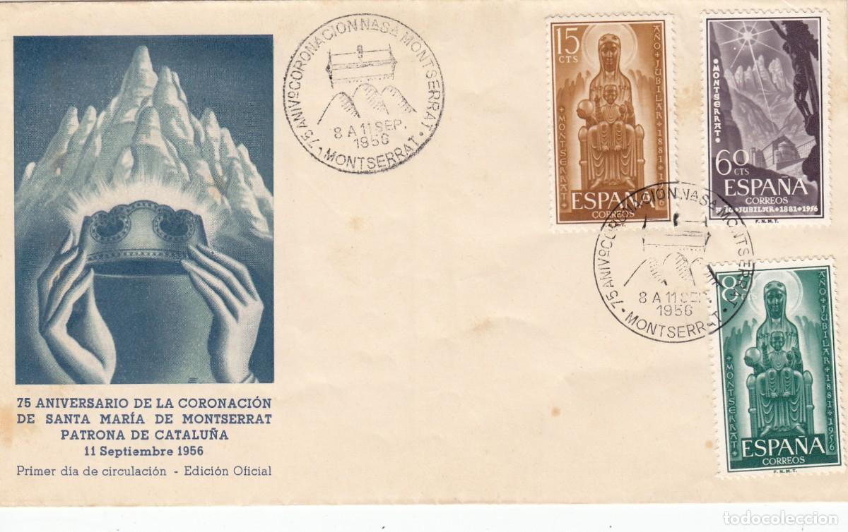 Sellos: MATASELLOS 75 ANIVERSARIO CORONACI&Oacute;N VIRGEN DE MONTSERRAT - -1956